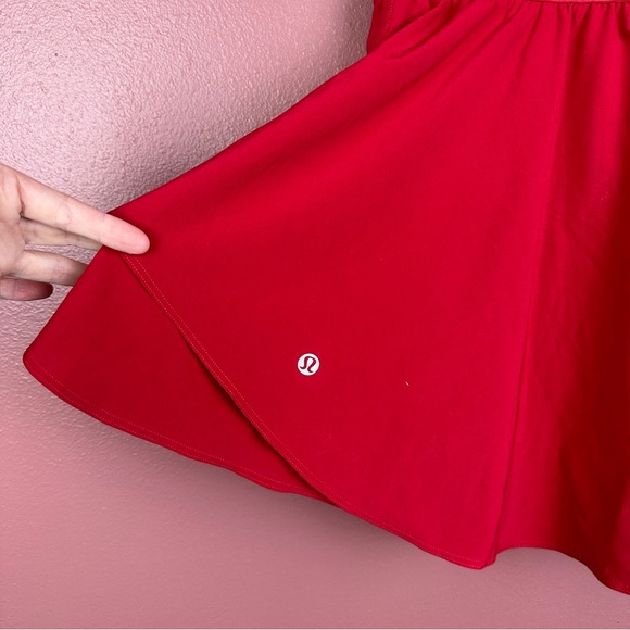 Lululemon Court Rival High Rise Skirt Dark Red Size 4 Running Skort Swift Fabric - Picture 5 of 9